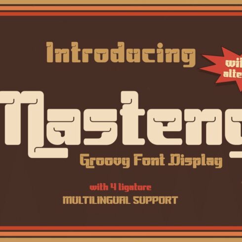 Masteng | Groovy Retro Font cover image.