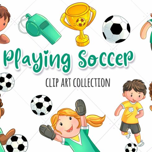 Cute Kids Playing Soccer cover image.