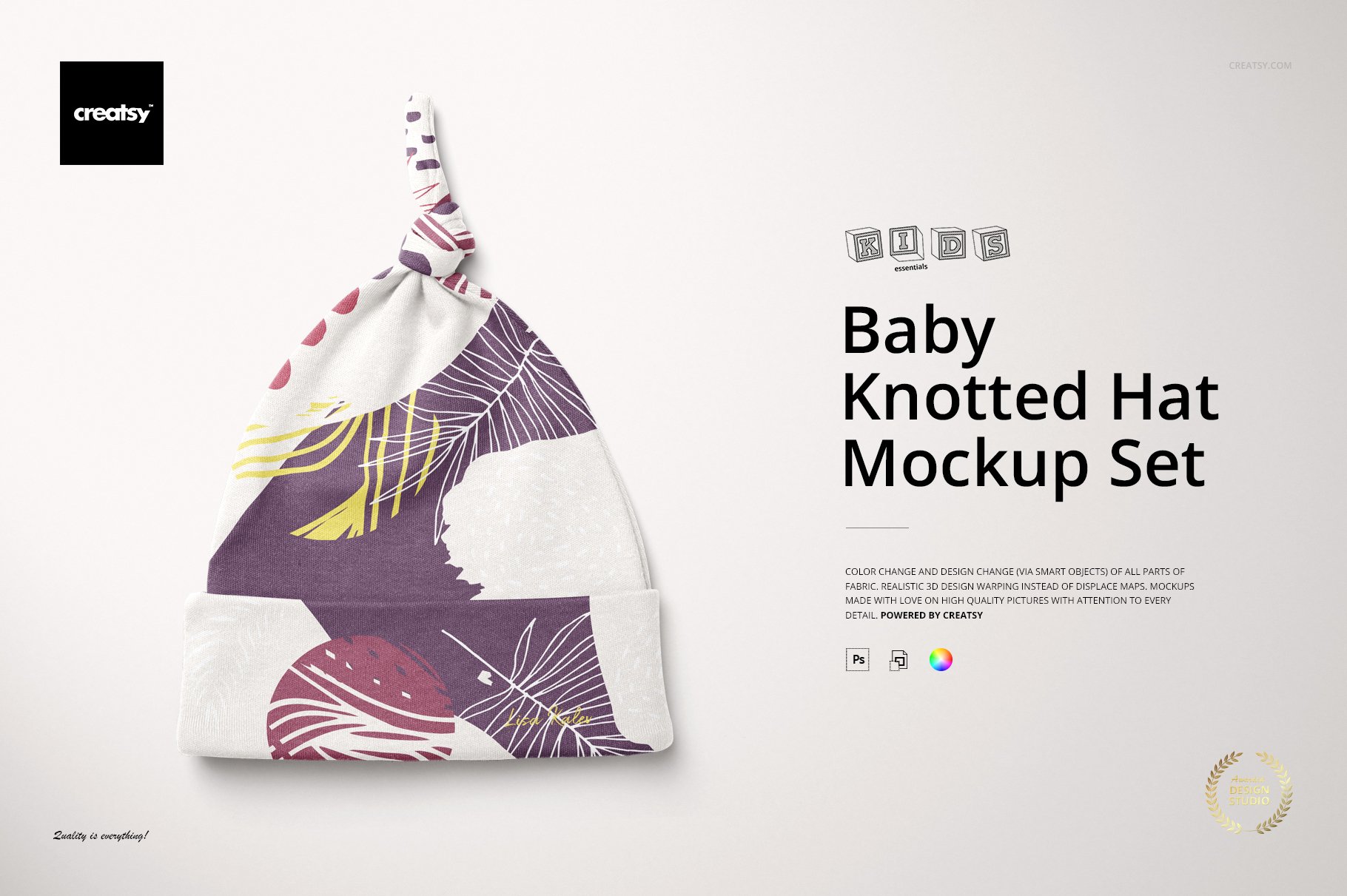 Baby Knotted Hat Mockup Set cover image.