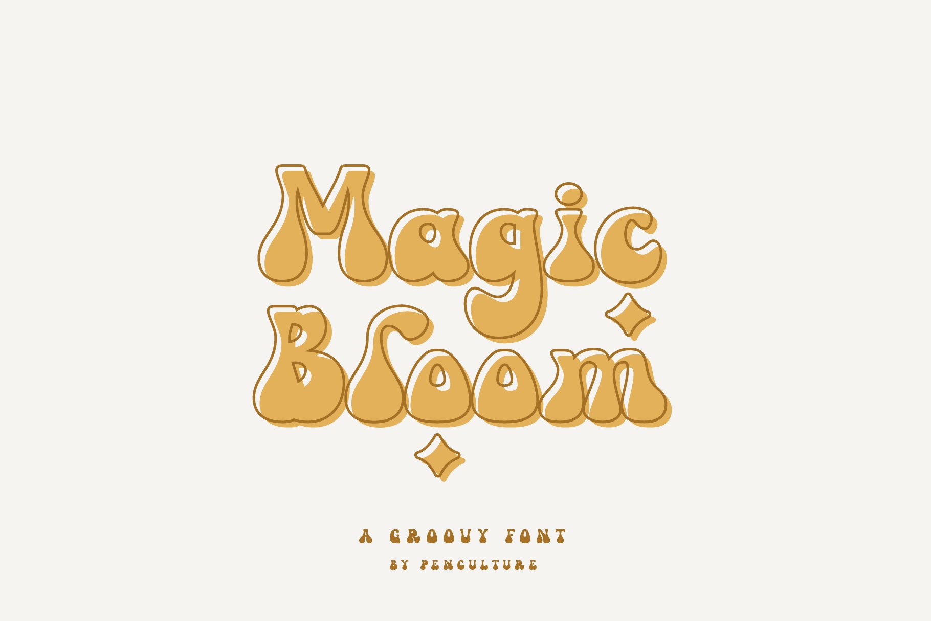 Magic Bloom - A Groovy Font cover image.