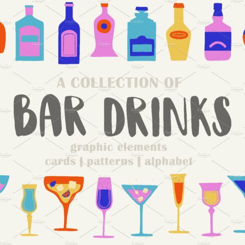 Bar drinks and bottles cover image.