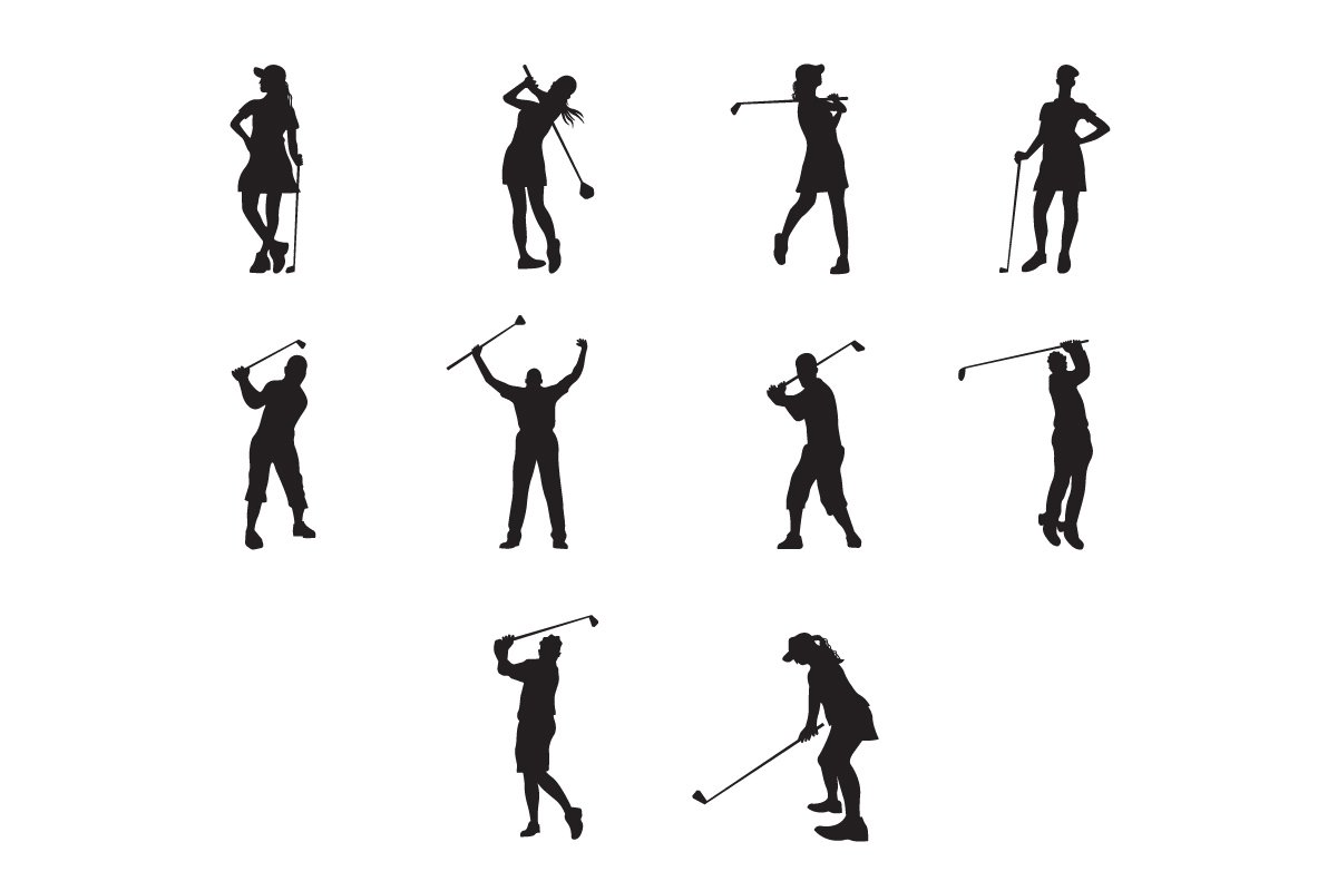 Golf silhouette preview image.