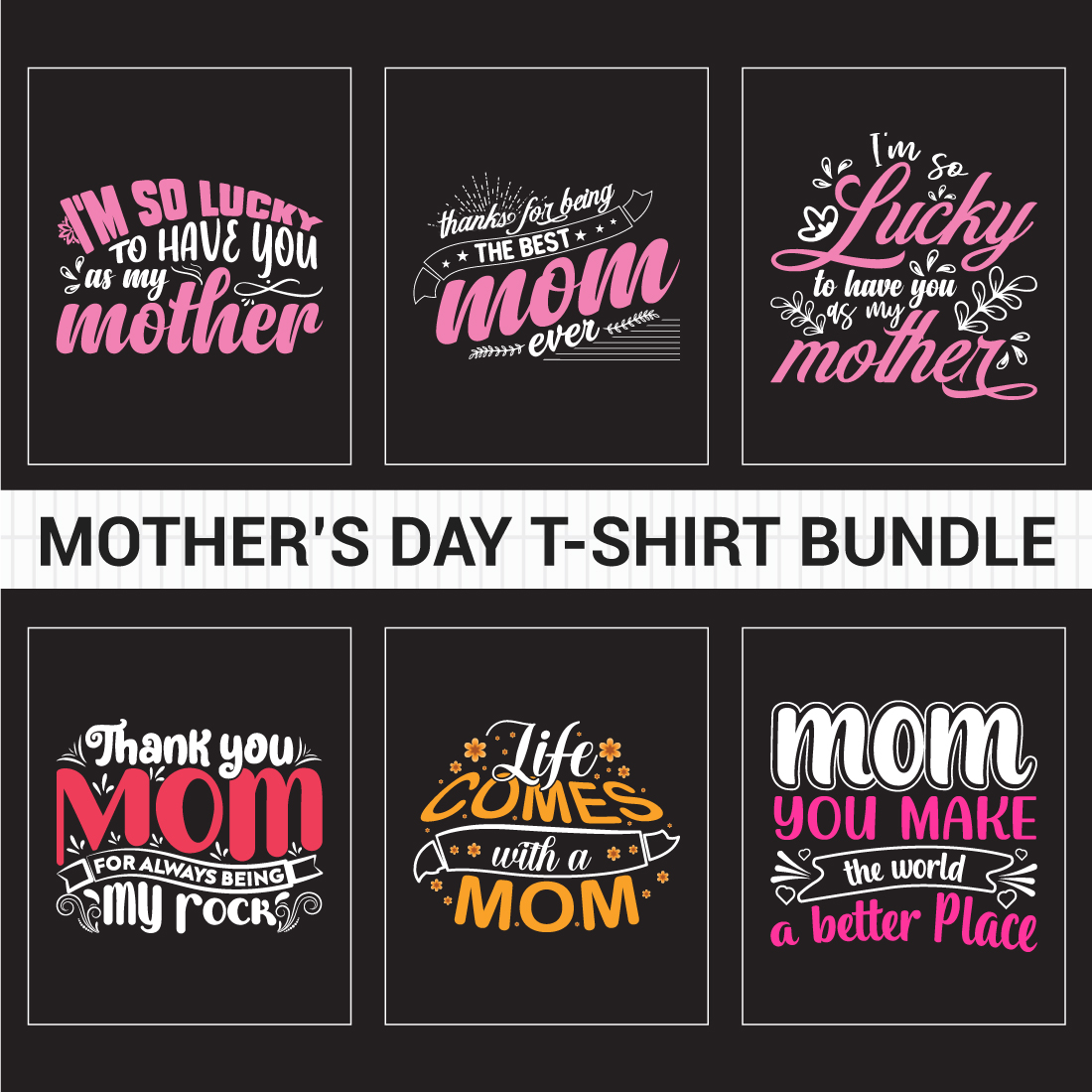 Mother's Day T-shirt Bundle Vol01 preview image.