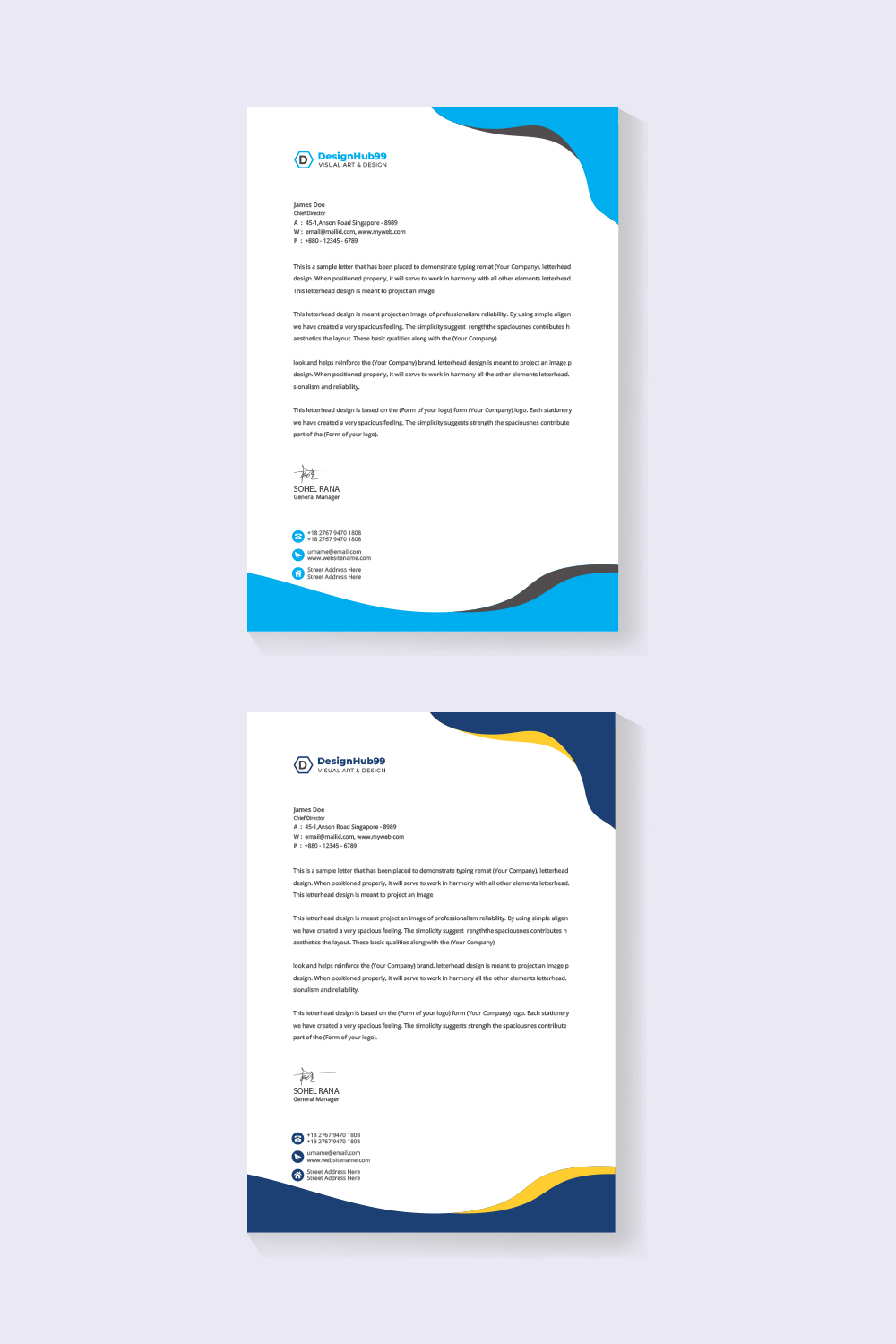 letterhead, business letterhead design pinterest preview image.