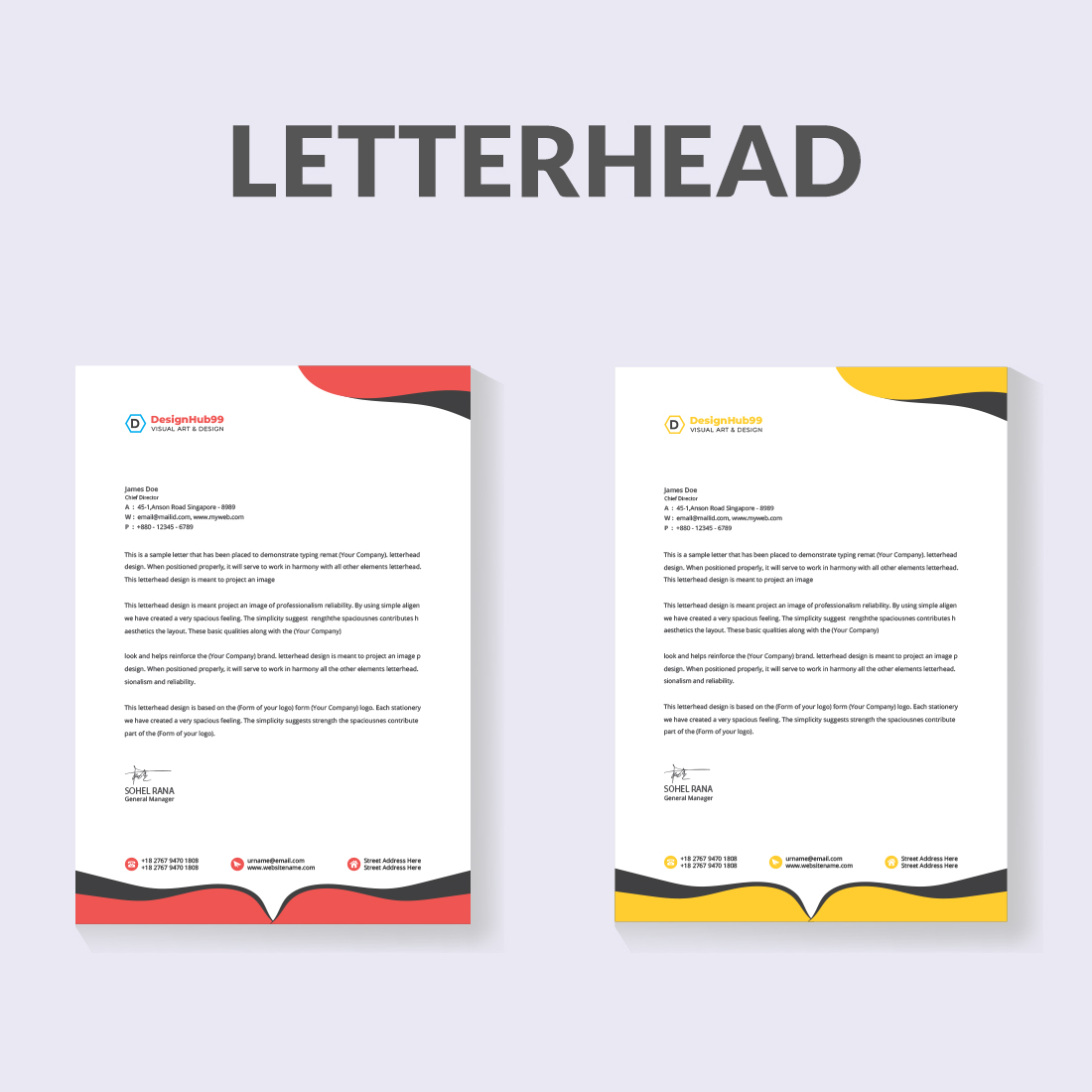 creative modern letterhead design template for your project letter head, letterhead, business letterhead design cover image.