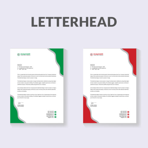 letterhead design template cover image.