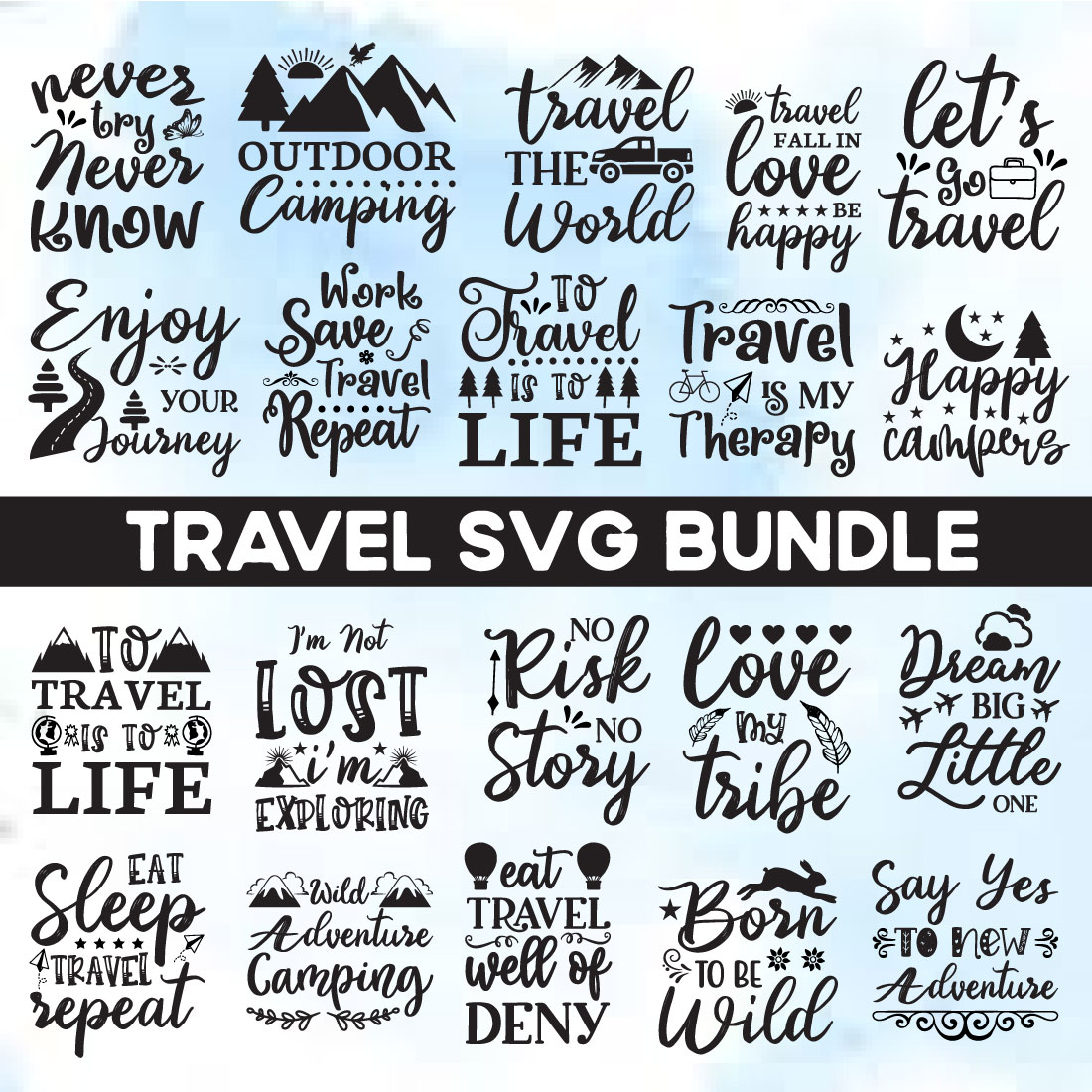 Travel Svg Bundle cover image.