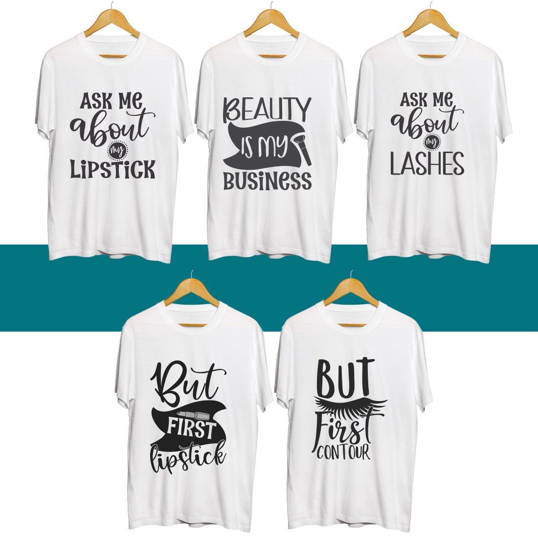 Big Beauty SVG T Shirt Designs Bundle cover image.