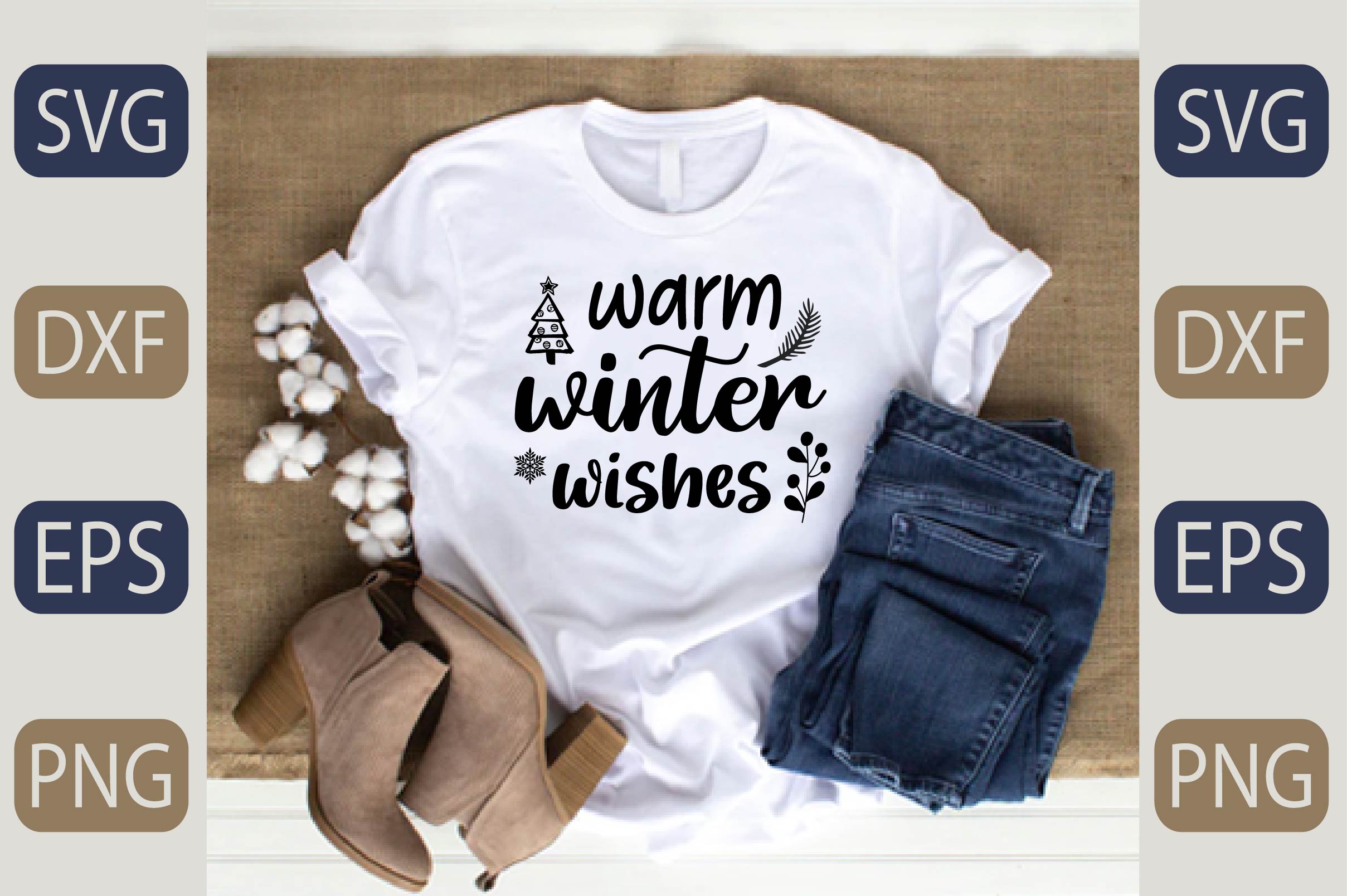 T - shirt that says warm winter wishes.