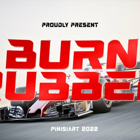 BURN RUBBER – Speed Display Font cover image.