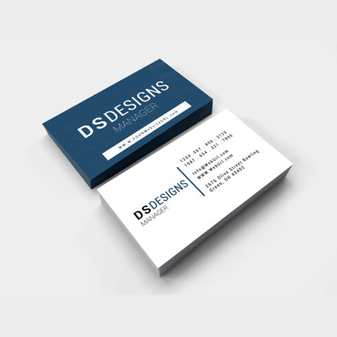 Simple business card design cover image.