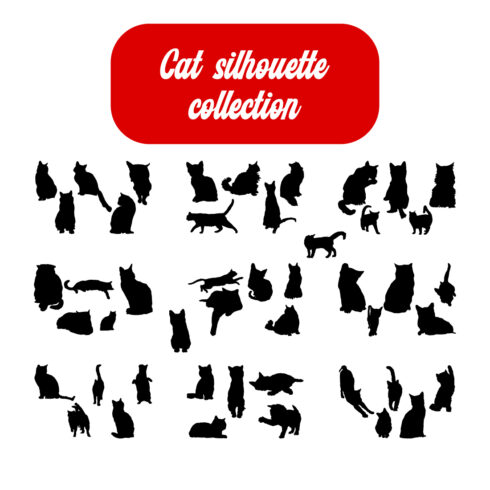 Cat silhouette collection bundle cover image.
