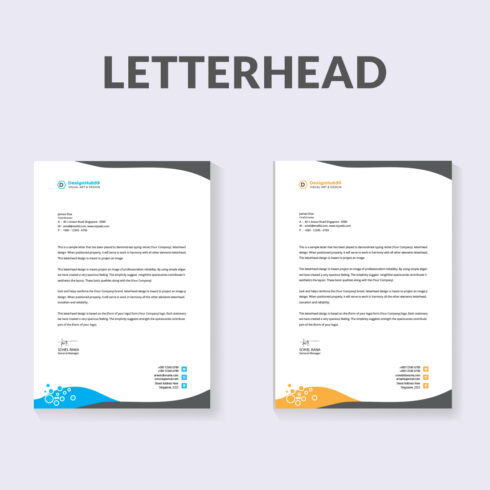 Letterhead mockup, Letterhead Design cover image.