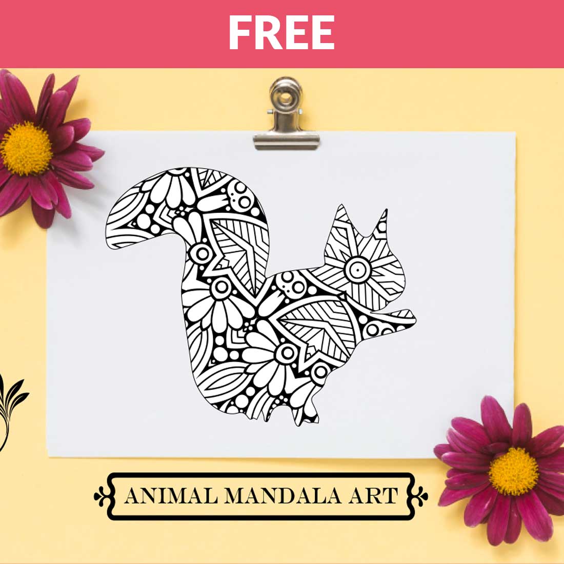 Animal Mandala Boho Style SVG preview image.