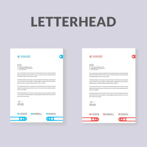 Simplistic letterhead Design cover image.