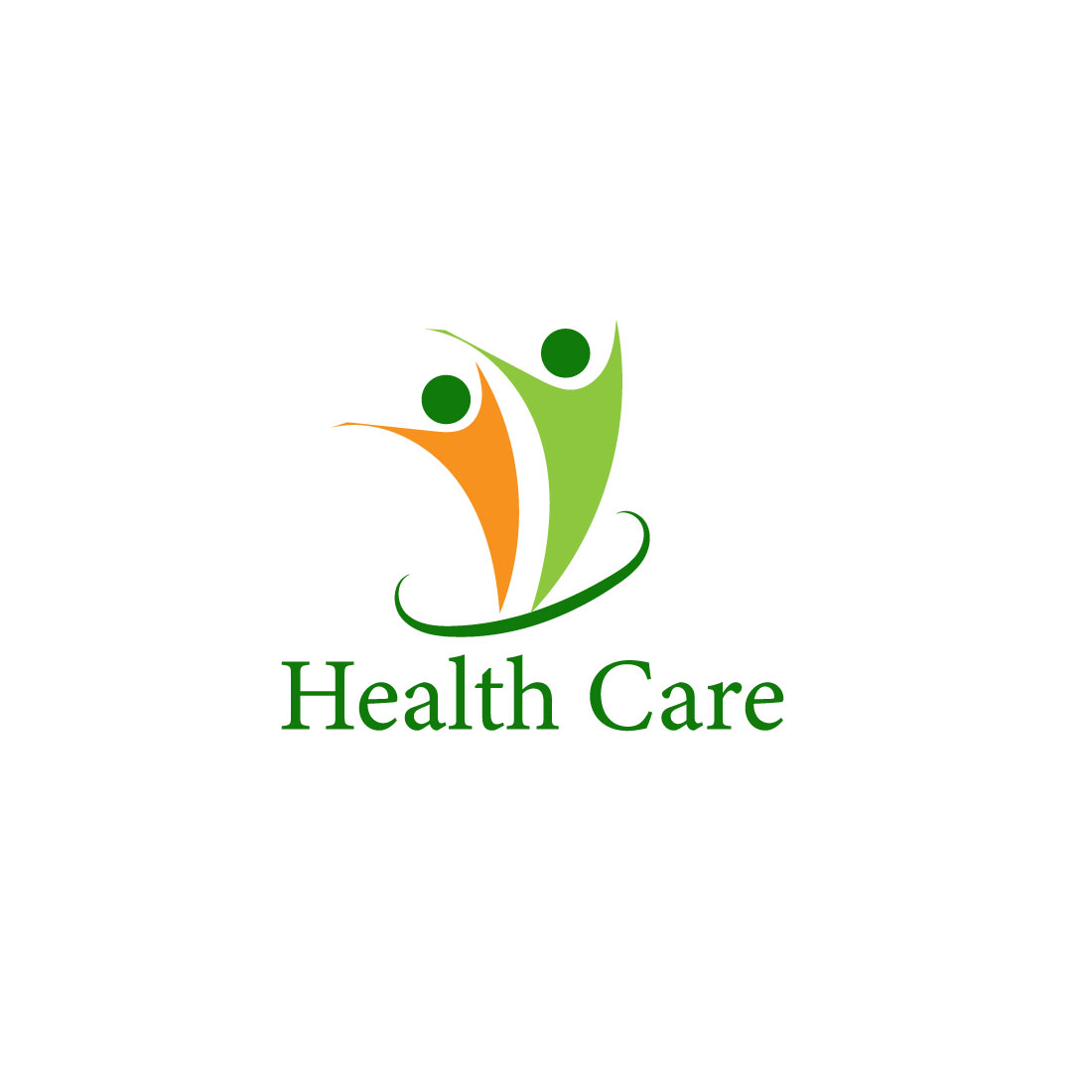 Free wellness people health logo preview image.