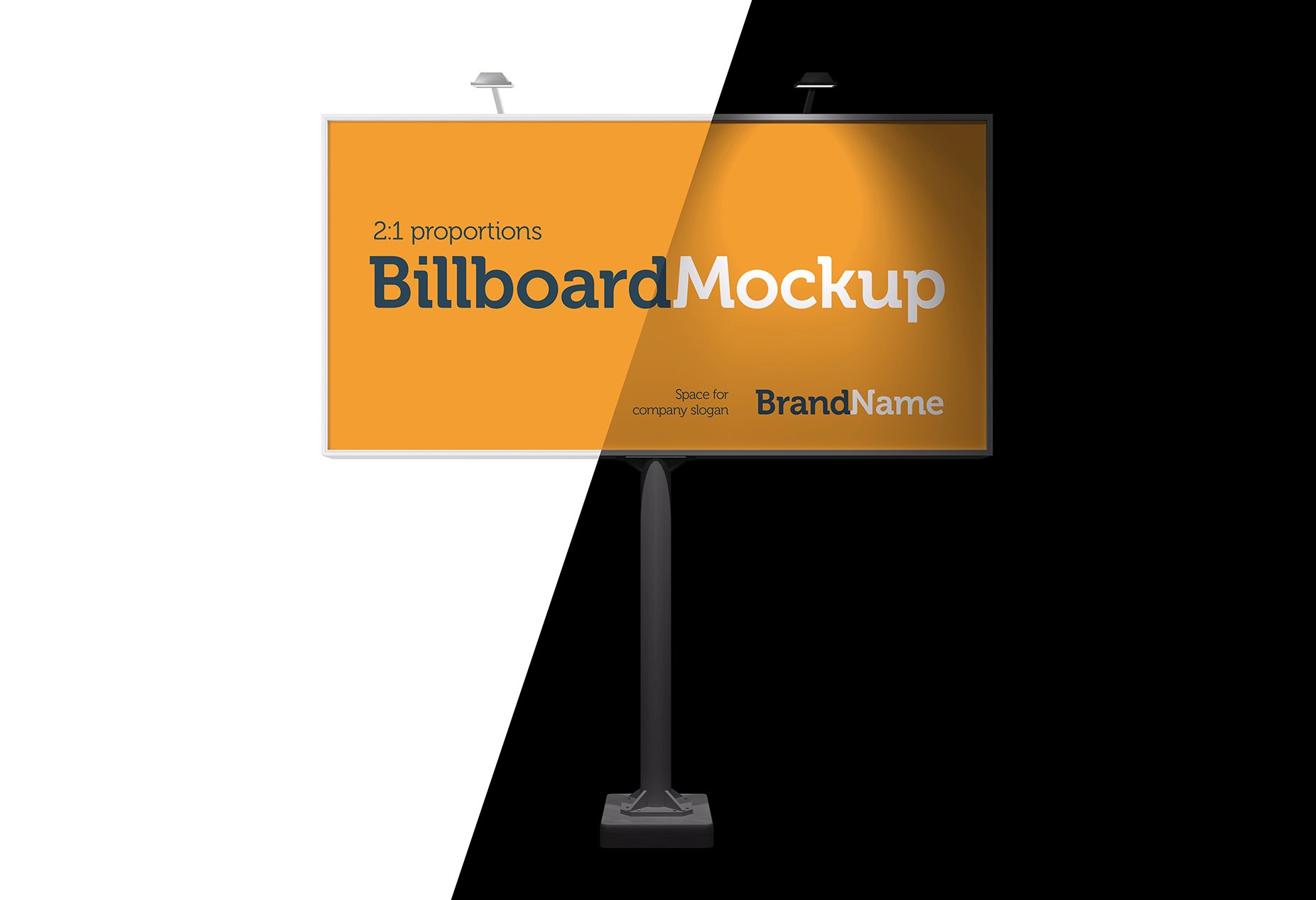 Billboard Mock-Ups. Day & night view cover image.