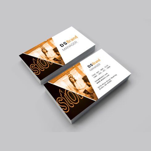 Simple corporate business card cover image.