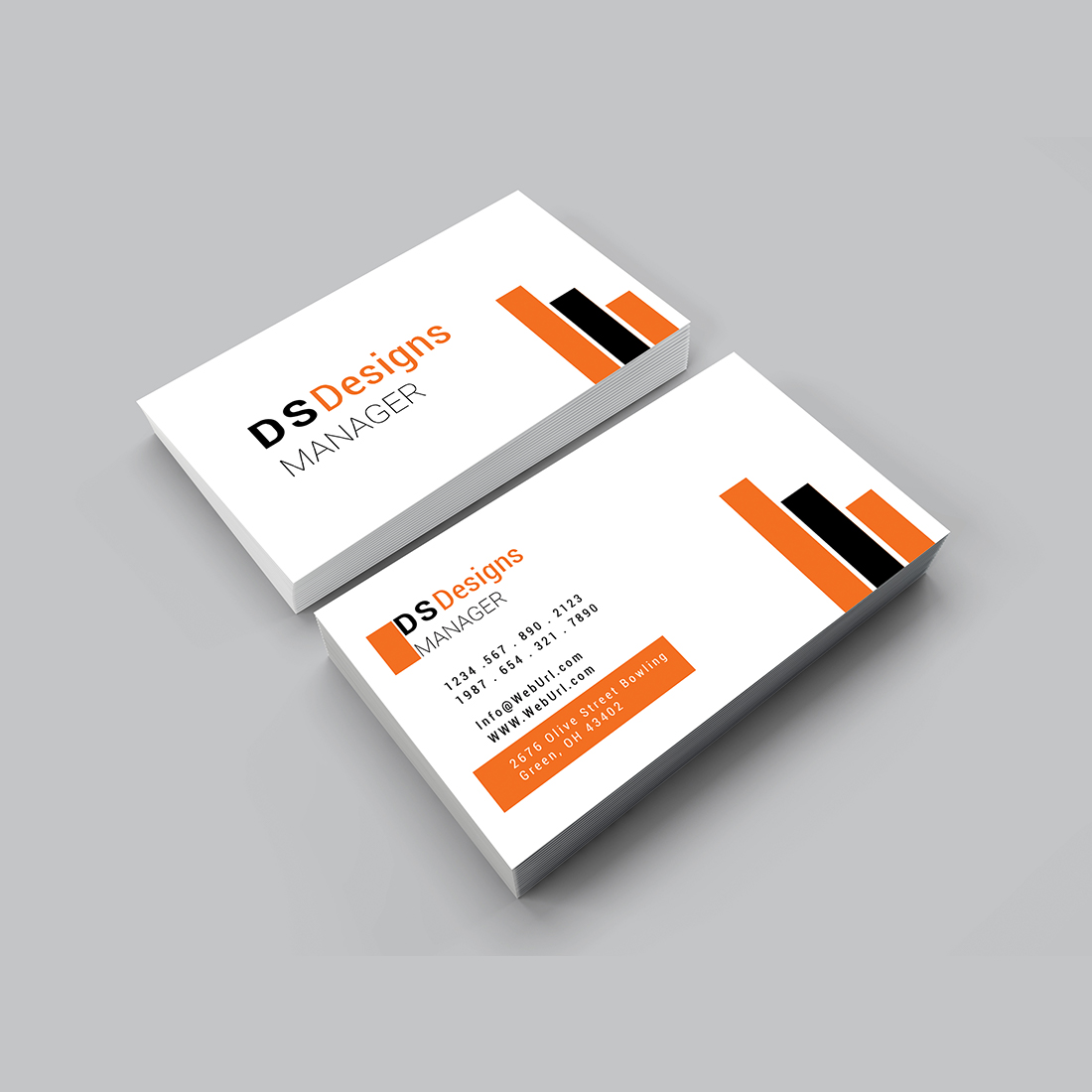 Simple business card design cover image.