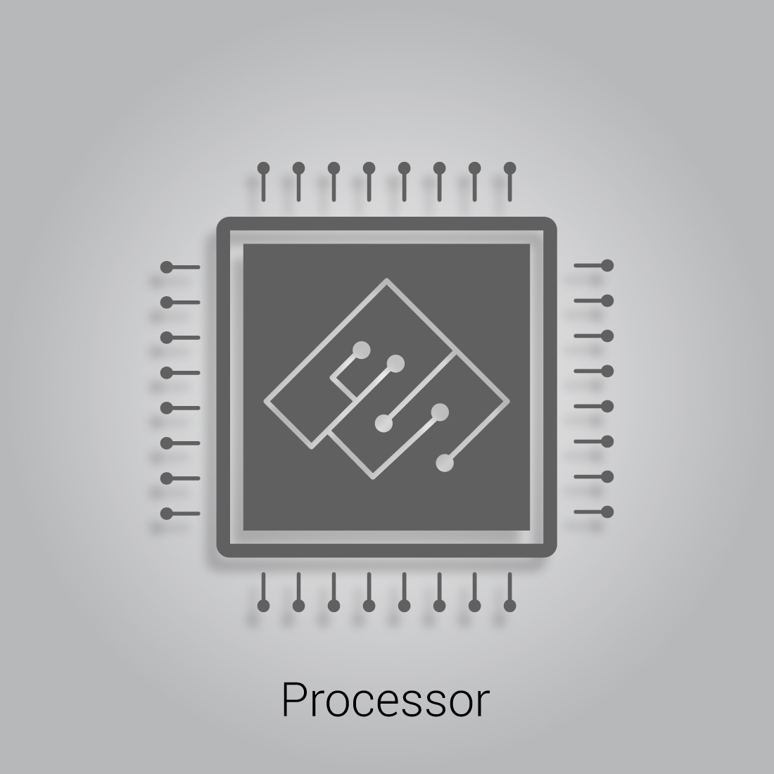 Processor logo design preview image.