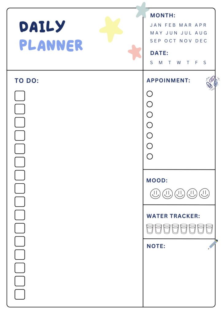 Daily Planner For Every day Use!