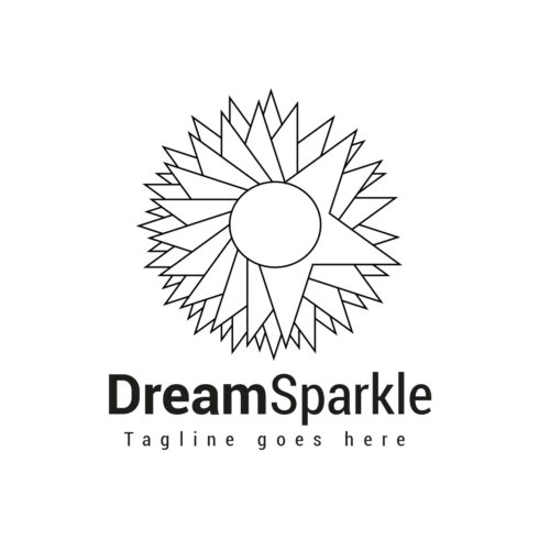 Dream Sparkle lineart logo design cover image.