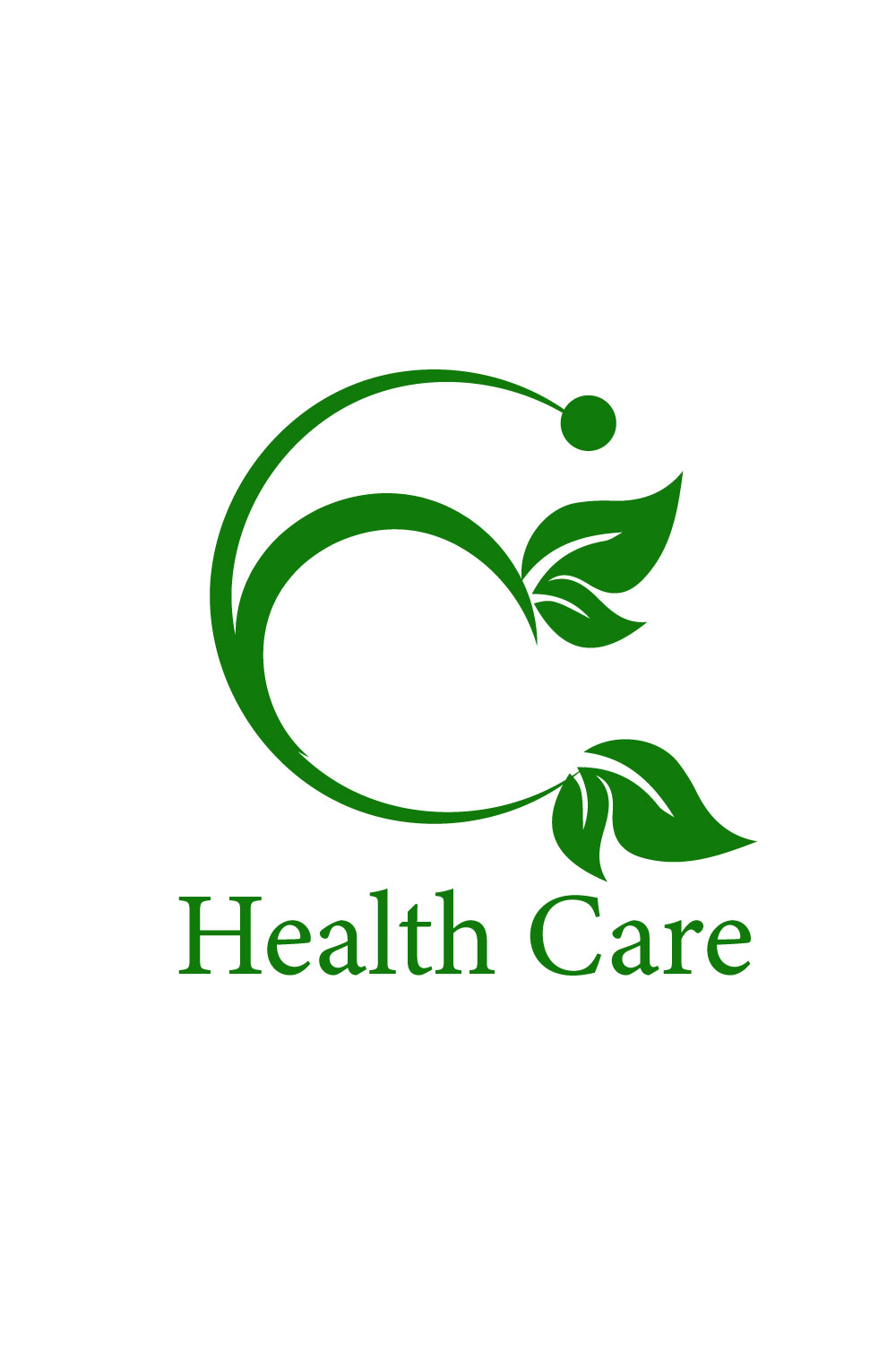 Free Green Health Logo pinterest preview image.