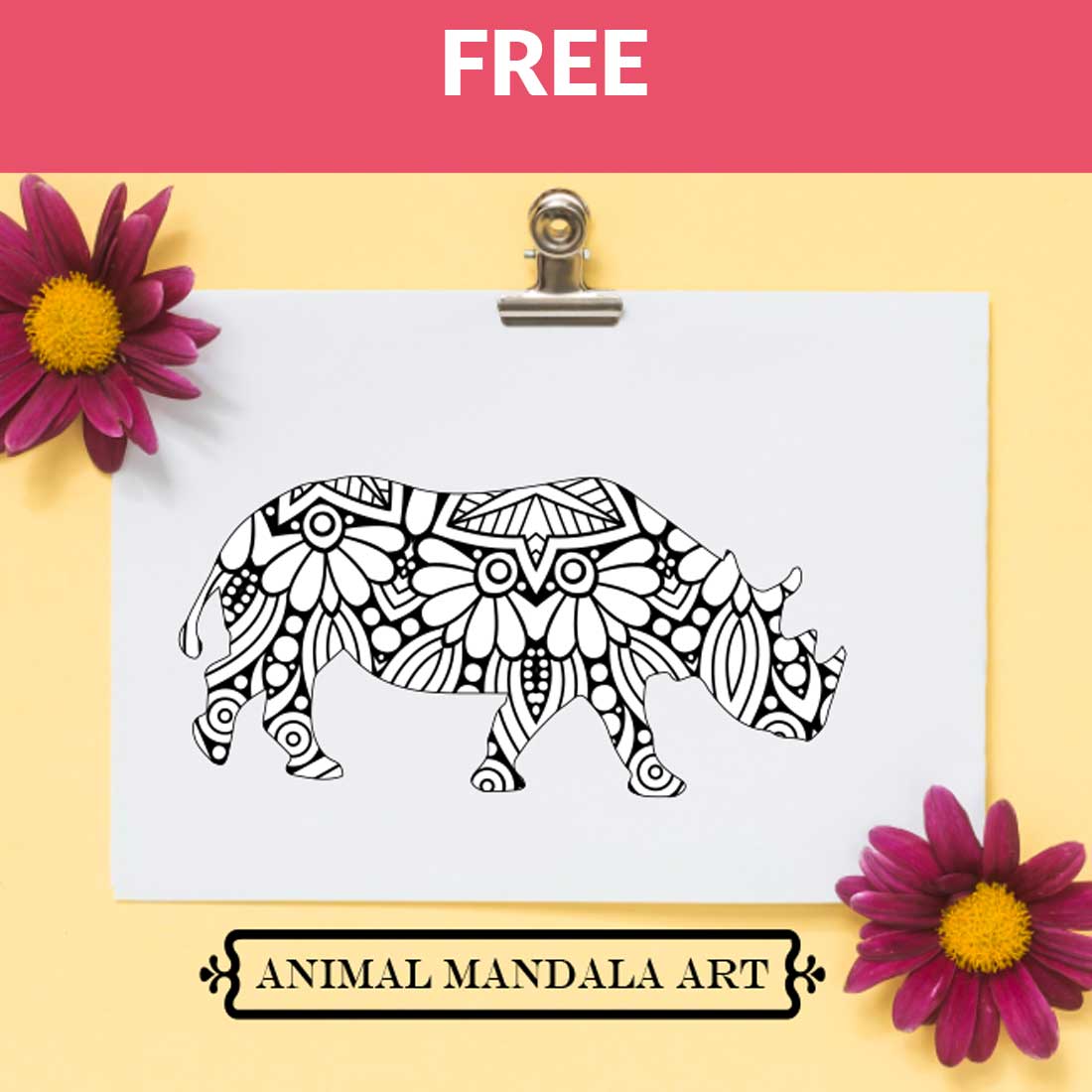 Animal Mandala Boho Style SVG cover image.