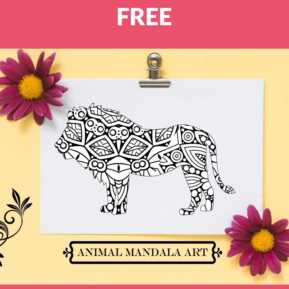 Animal Mandala Boho Style SVG cover image.