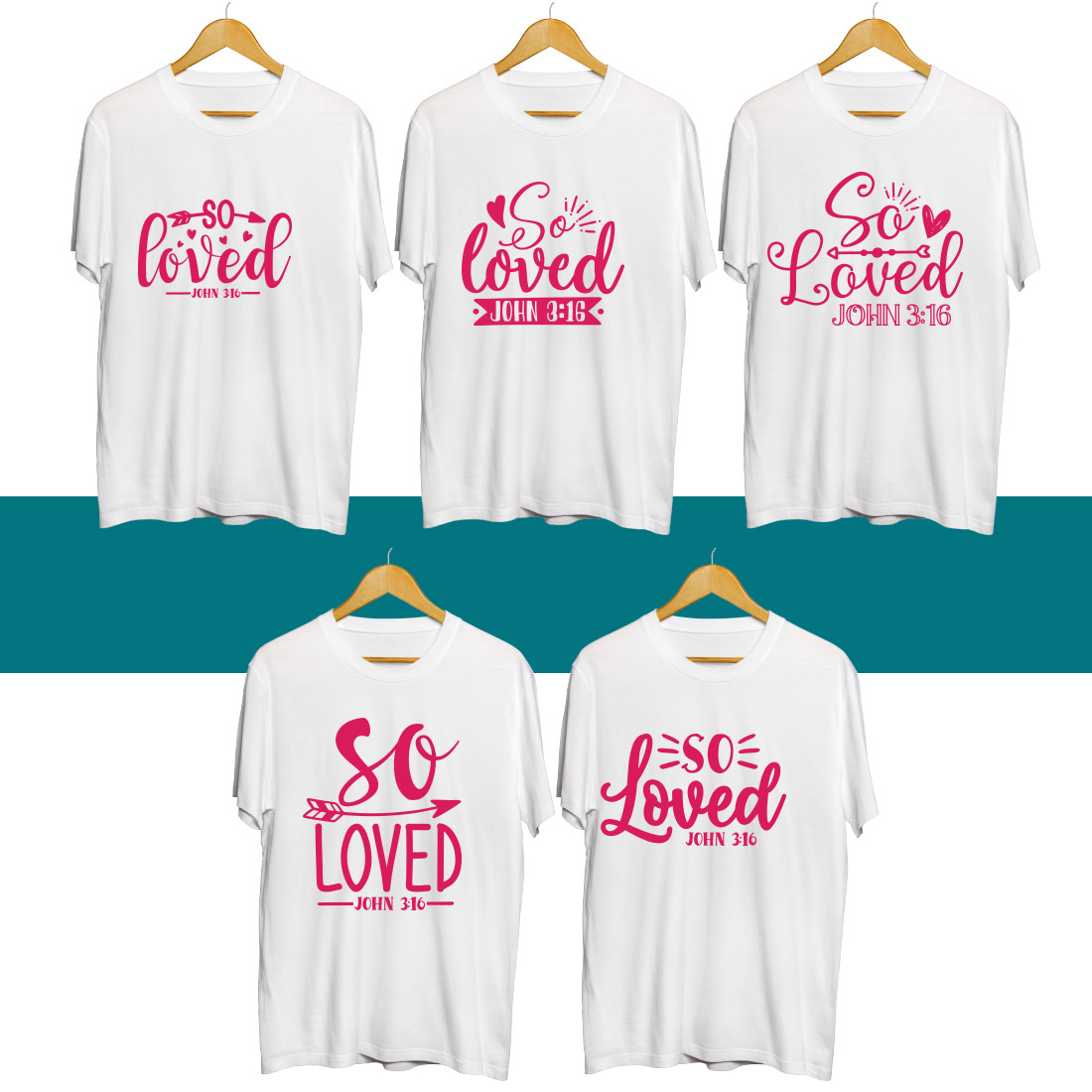 Four t - shirts that say so loved and so loved.