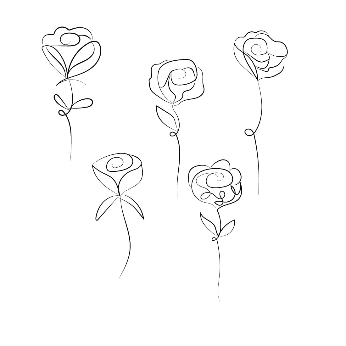 Cute Rose drowing preview image.