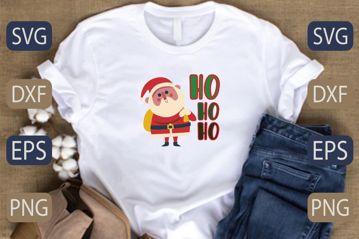 T - shirt with a santa clause on it.