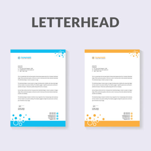 corporate letterhead design template cover image.