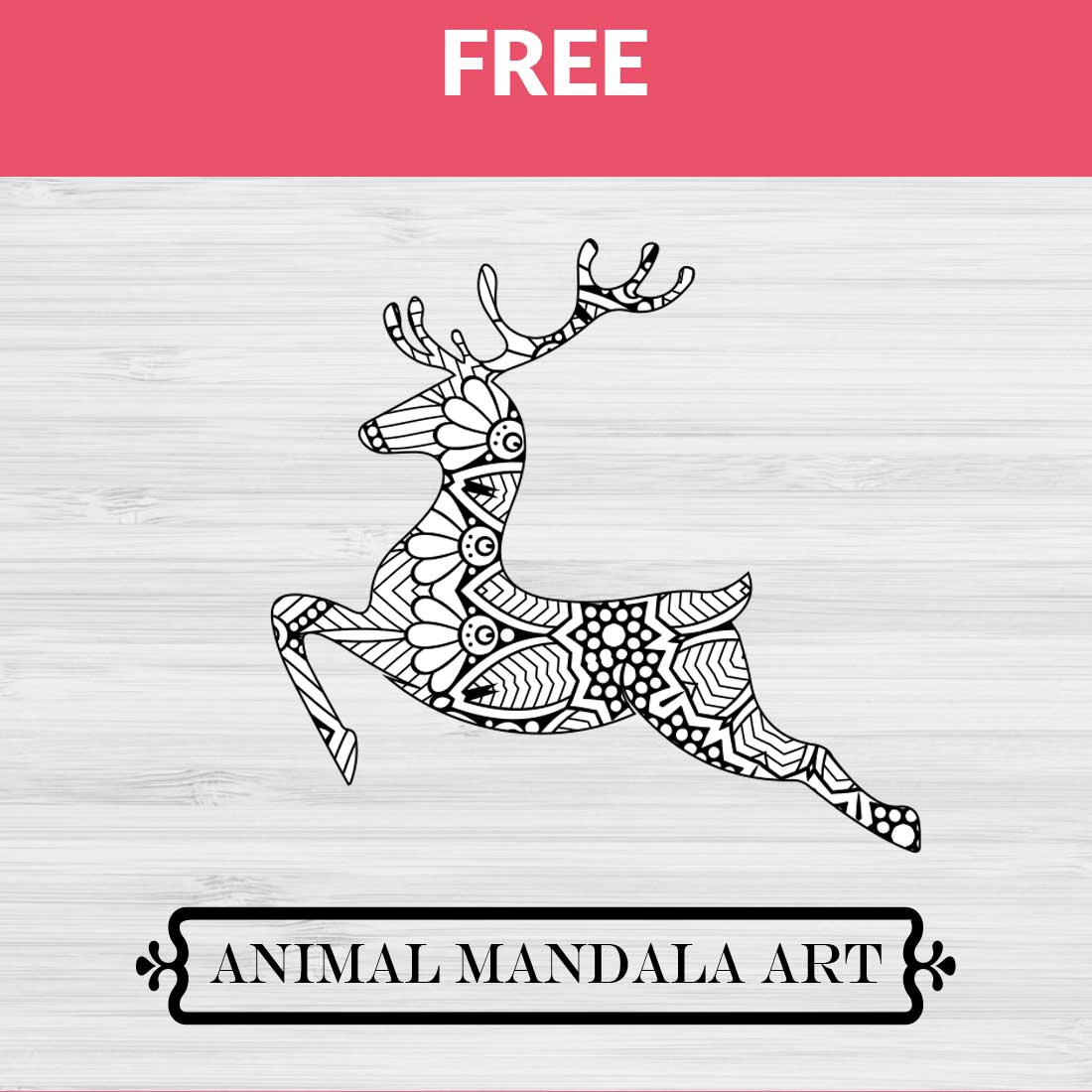 Deer Mandala, Animal Mandala preview image.