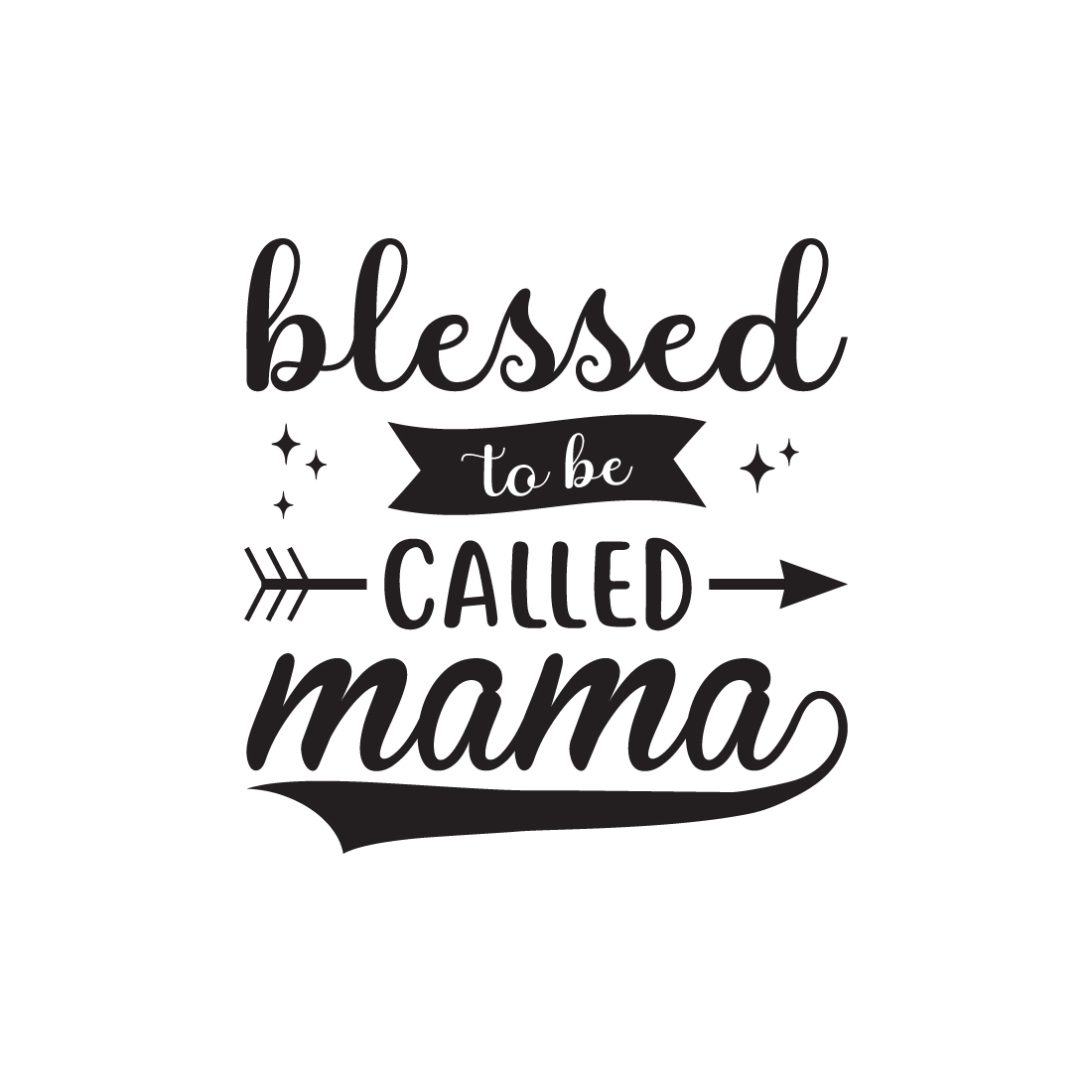 Blessed to be Called Mama mothers Day quotes mom svg design for t-shirts, cards, frame artwork, phone cases, bags, mugs, stickers, tumblers, print, etc preview image.