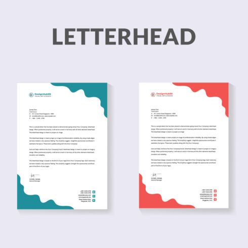 letterhead design template for your project cover image.
