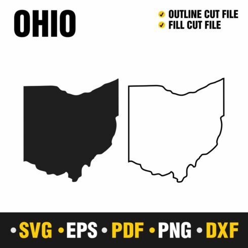 Ohio SVG, PNG, PDF, EPS, DXF cover image.
