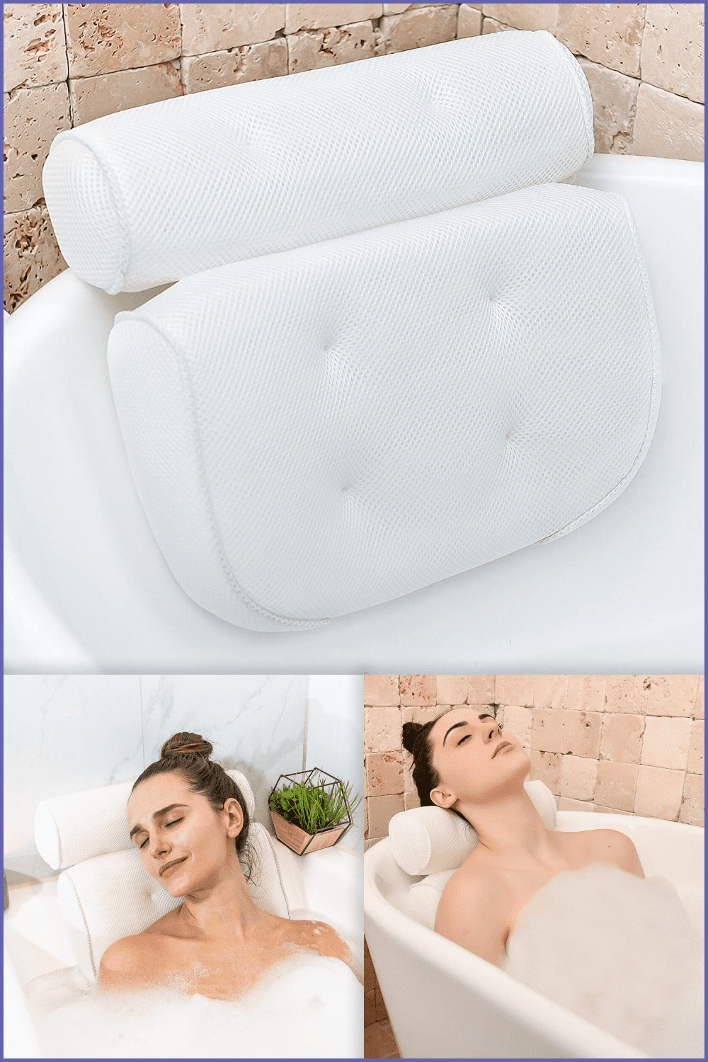 Photo of the Bathtub Pillow for Neck and Shoulder.