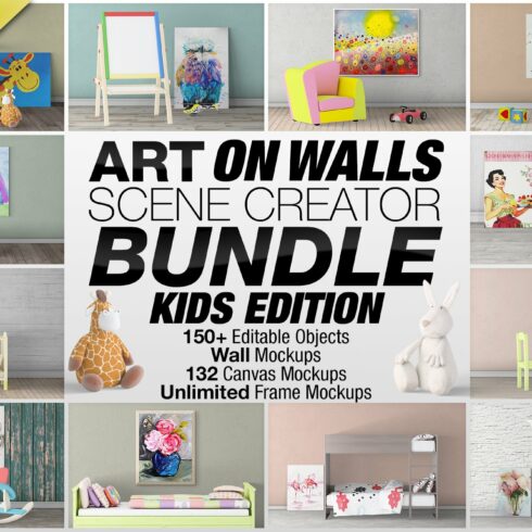 Art On Walls Scene Creator Bundle V3 cover image.