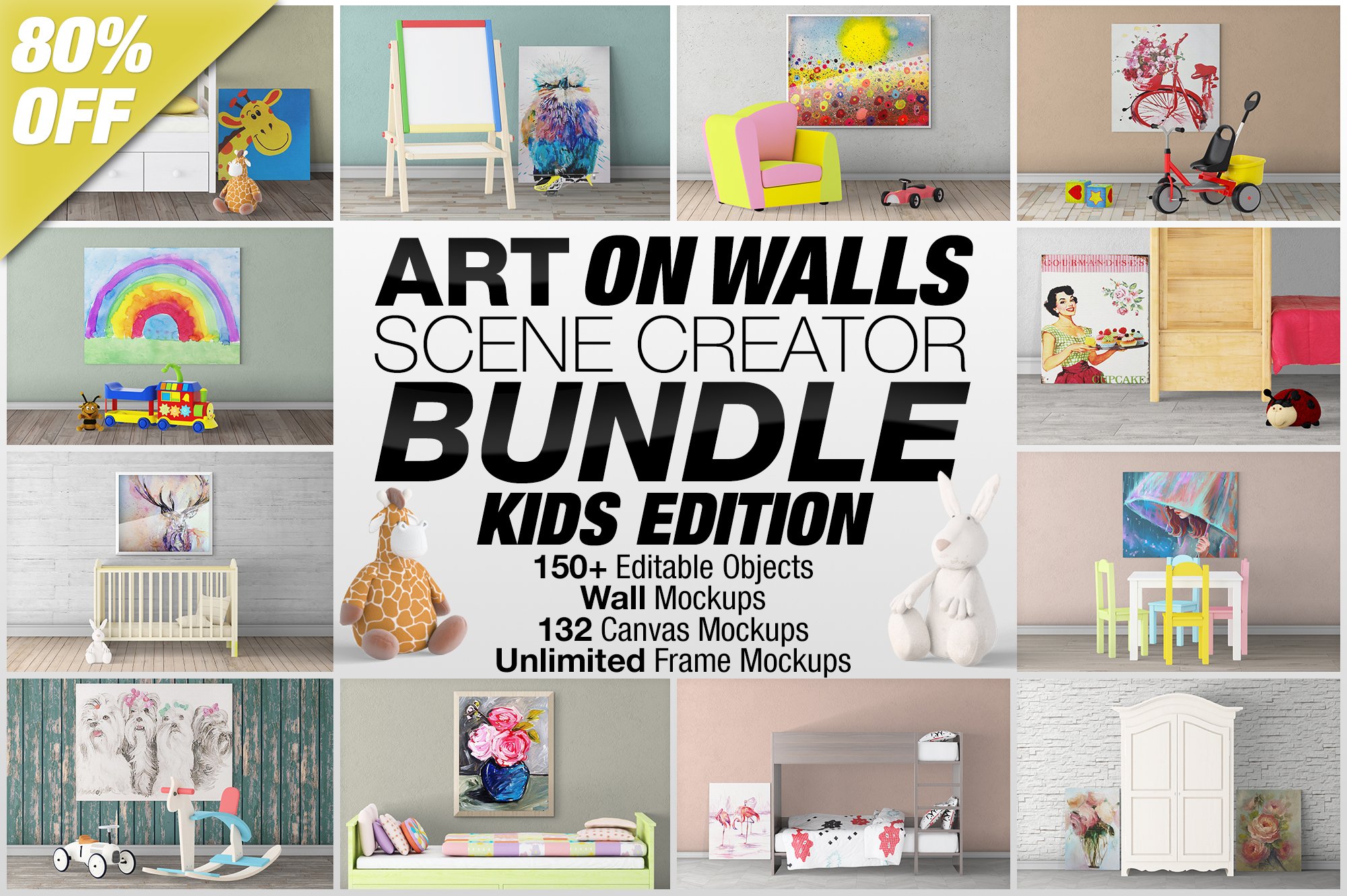 Art On Walls Scene Creator Bundle V3 cover image.