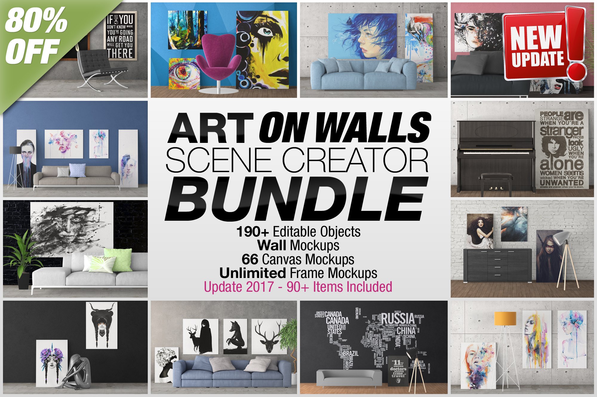 Art On Walls Scene Creator Bundle cover image.