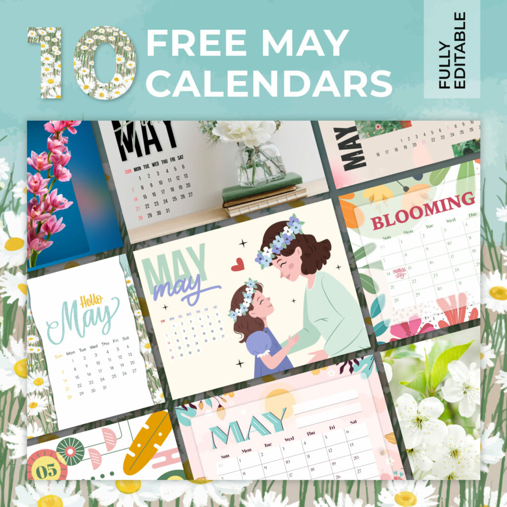 Free Printable May Calendars MasterBundles