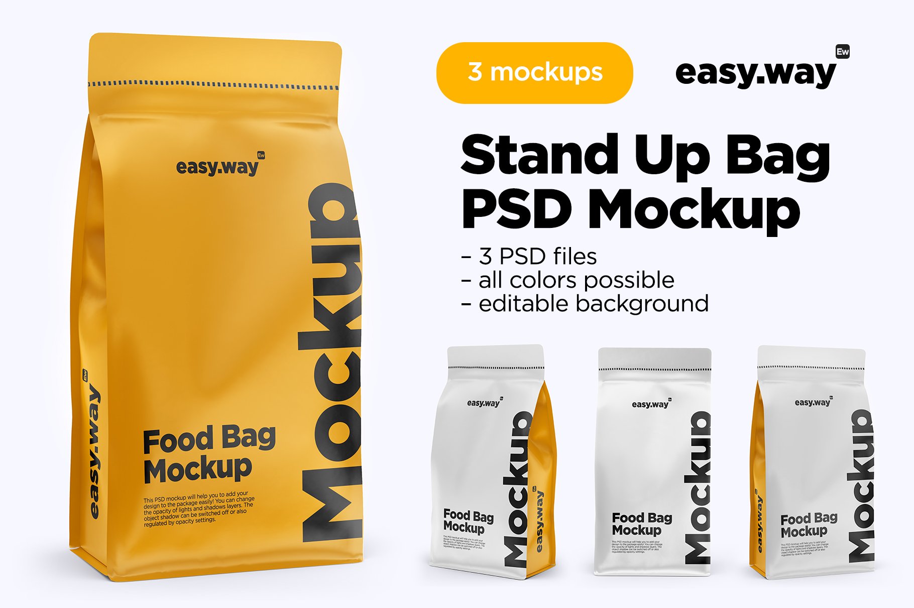 Coffee Bags PSD Mockups cover image.