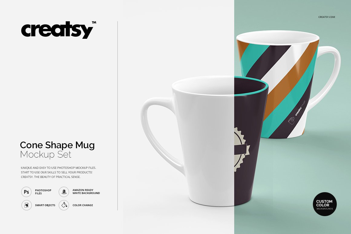 Cone Shape Mug Mockup Set cover image.