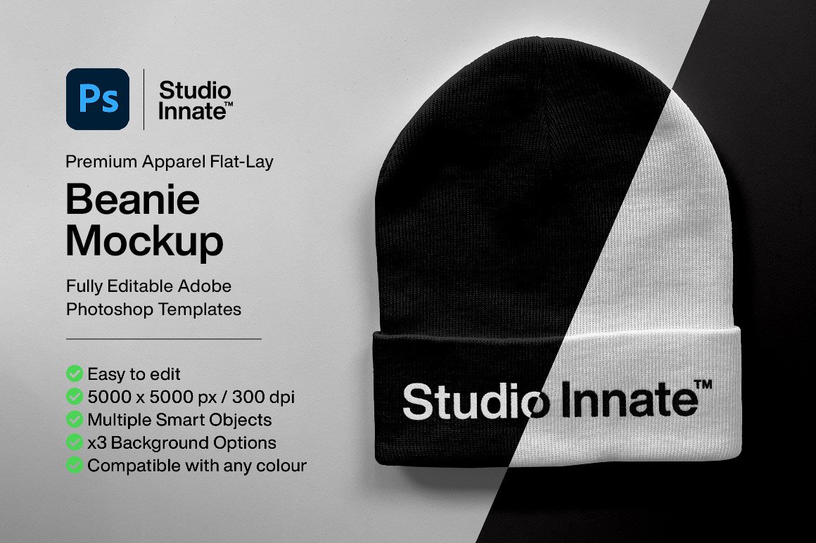 Beanie Mockup cover image.