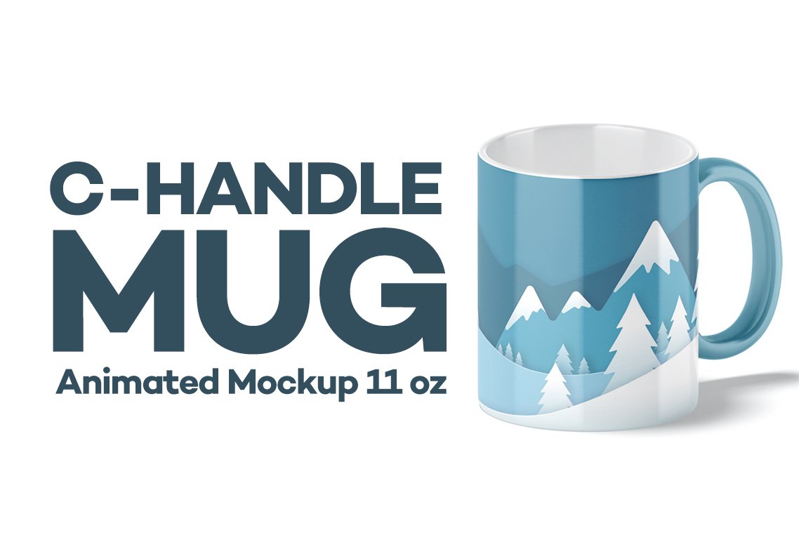 C-Handle Mug Animated Mockup 11oz cover image.