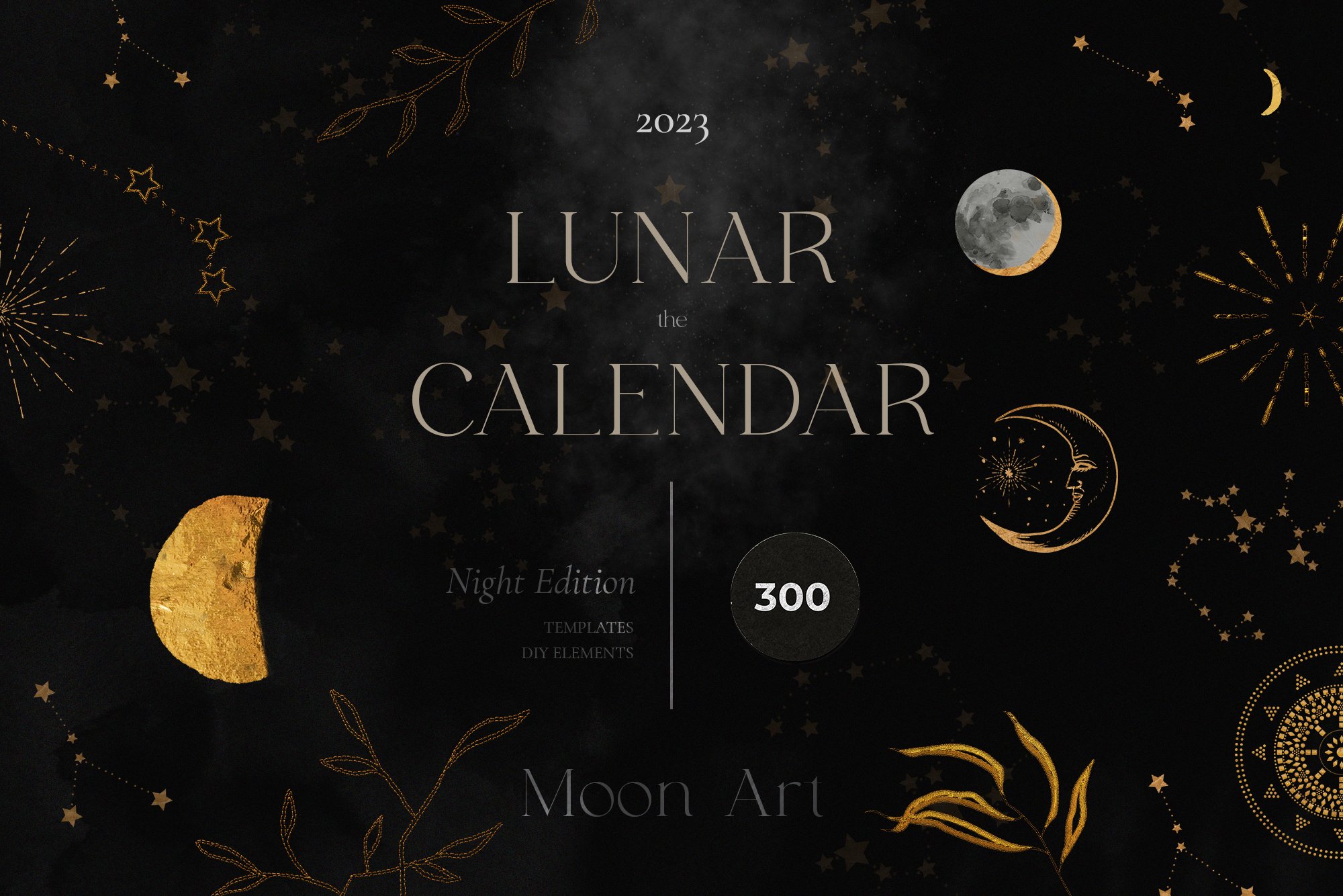 2023 LUNAR CALENDAR - Night Edition cover image.