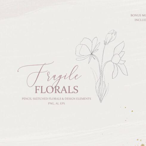 Fine Art Pencil Sketch Florals cover image.
