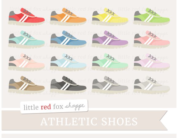 Athletic Shoe Clipart cover image.