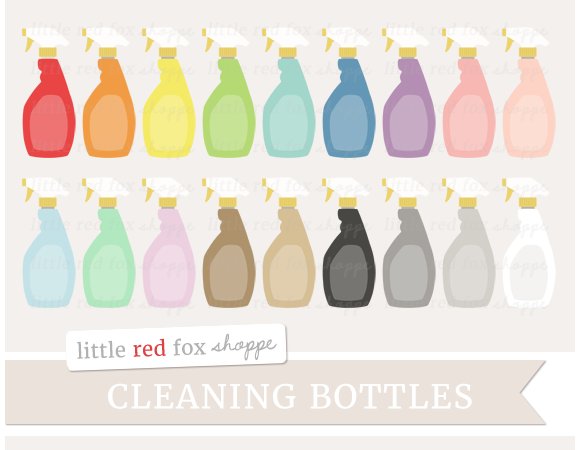 Cleaning Bottle Clipart cover image.